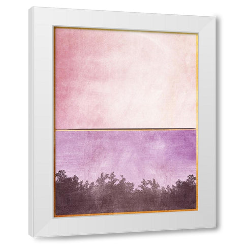 Pink and Yellow 1 White Modern Wood Framed Art Print by Storms, Alyson