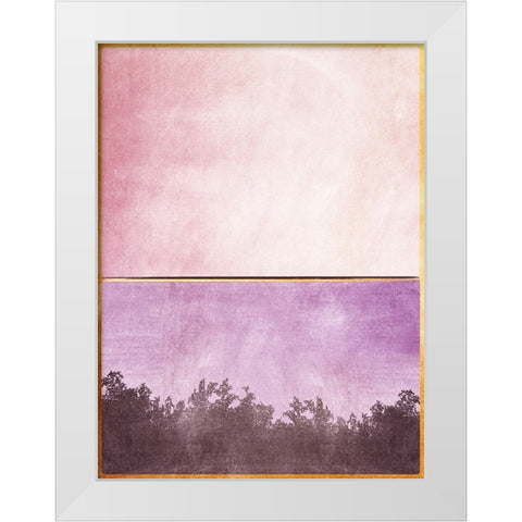 Pink and Yellow 1 White Modern Wood Framed Art Print by Storms, Alyson