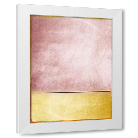 Pink and Yellow 3 White Modern Wood Framed Art Print by Storms, Alyson