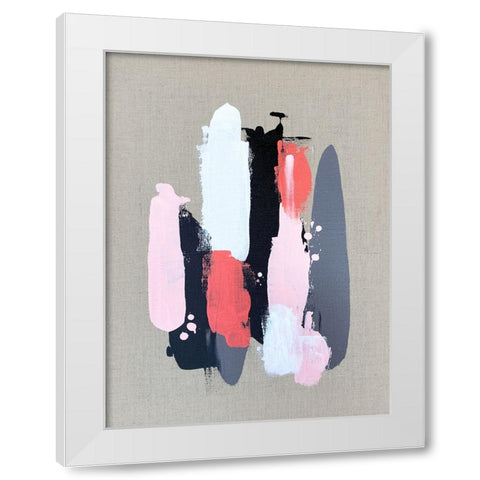 Pink Black and Grey 2 White Modern Wood Framed Art Print by Storms, Alyson