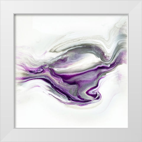 Purple Granite White Modern Wood Framed Art Print by Storms, Alyson