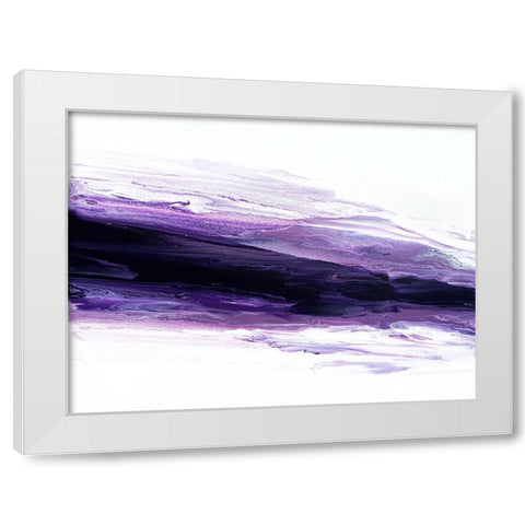 Purple Wave White Modern Wood Framed Art Print by Storms, Alyson