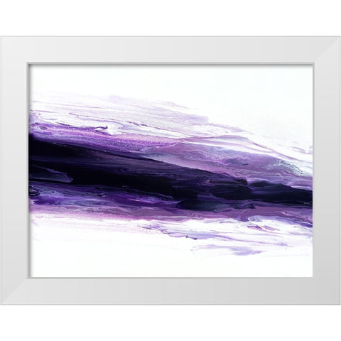 Purple Wave White Modern Wood Framed Art Print by Storms, Alyson