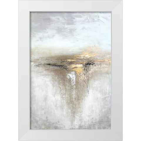 Pyrite White Modern Wood Framed Art Print by Storms, Alyson