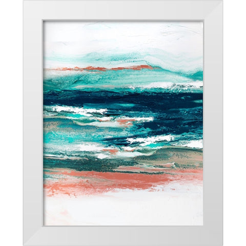 Rainbow Stripes 1 White Modern Wood Framed Art Print by Storms, Alyson