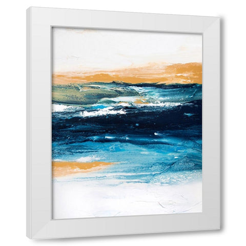 Rainbow Stripes 2 White Modern Wood Framed Art Print by Storms, Alyson