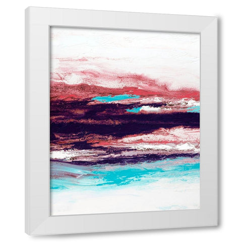 Rainbow Stripes 3 White Modern Wood Framed Art Print by Storms, Alyson
