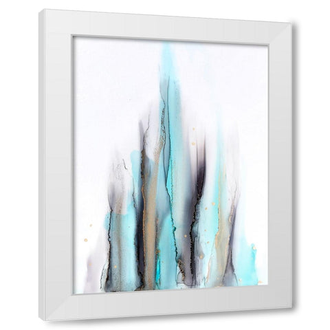 Ribbons White Modern Wood Framed Art Print by Storms, Alyson