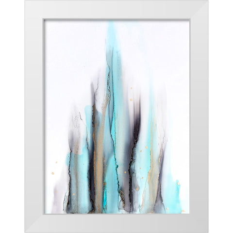 Ribbons White Modern Wood Framed Art Print by Storms, Alyson