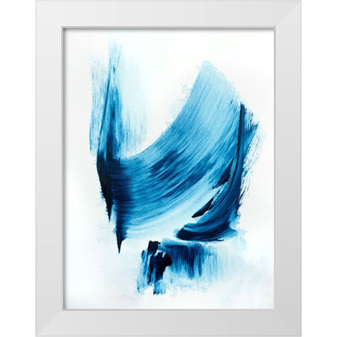 Royalblue 3 White Modern Wood Framed Art Print by Storms, Alyson