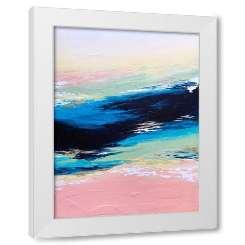 Serenity White Modern Wood Framed Art Print by Storms, Alyson