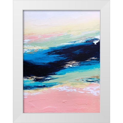 Serenity White Modern Wood Framed Art Print by Storms, Alyson