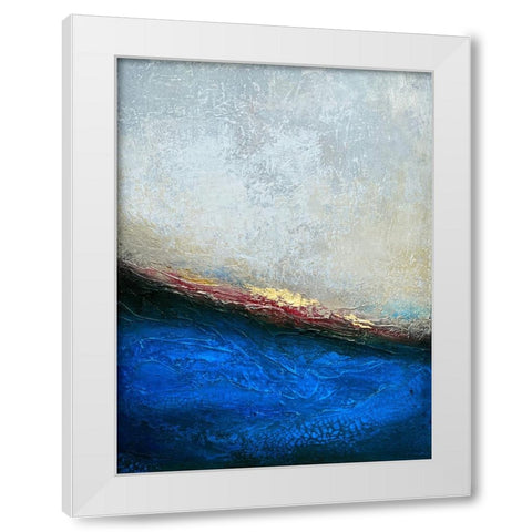 Slate Wave White Modern Wood Framed Art Print by Storms, Alyson
