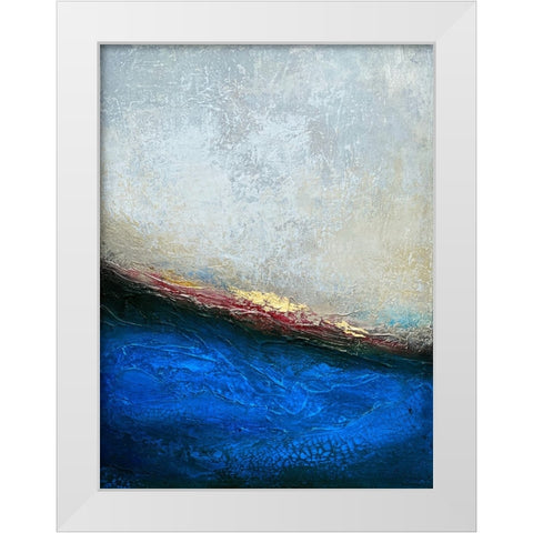 Slate Wave White Modern Wood Framed Art Print by Storms, Alyson