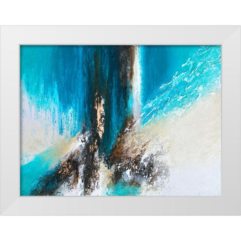 Tamul White Modern Wood Framed Art Print by Storms, Alyson