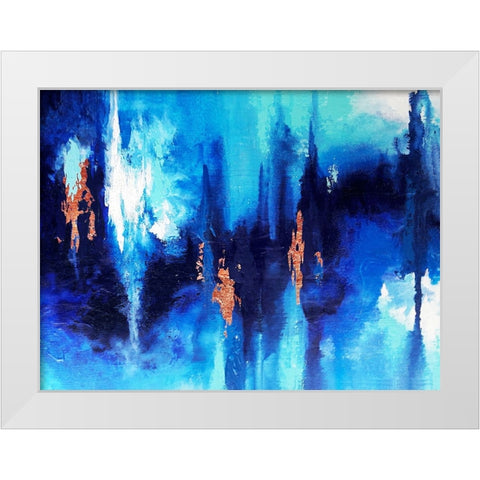 The Deep White Modern Wood Framed Art Print by Storms, Alyson