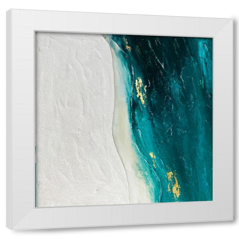 Verdant Sands White Modern Wood Framed Art Print by Storms, Alyson