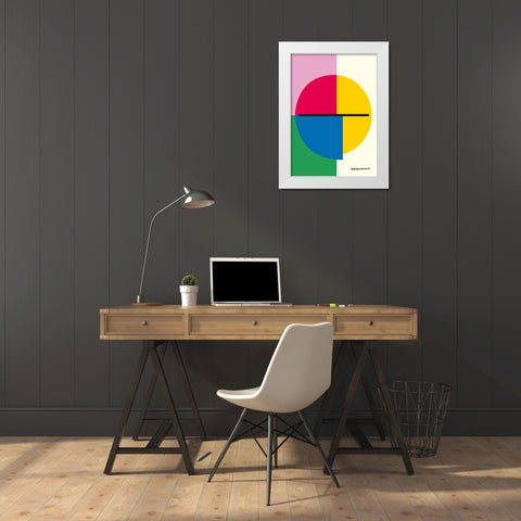 Simple White Modern Wood Framed Art Print by Ortiz, Sergio