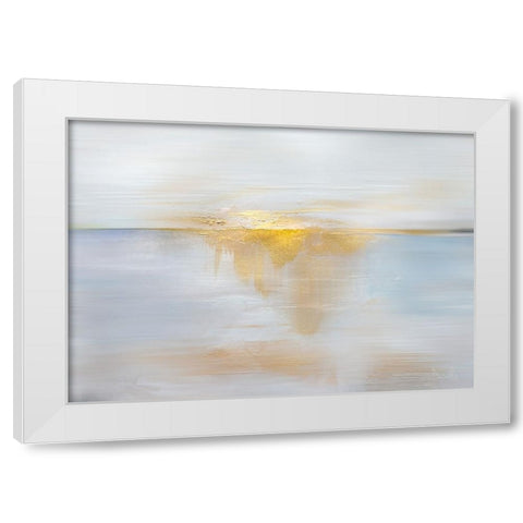 Sea Sun White Modern Wood Framed Art Print by Hobday, Dan