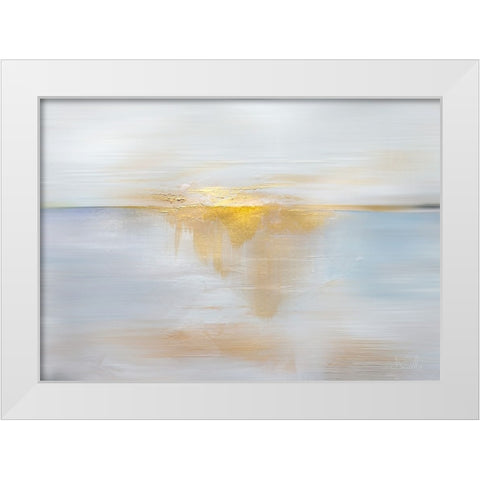 Sea Sun White Modern Wood Framed Art Print by Hobday, Dan