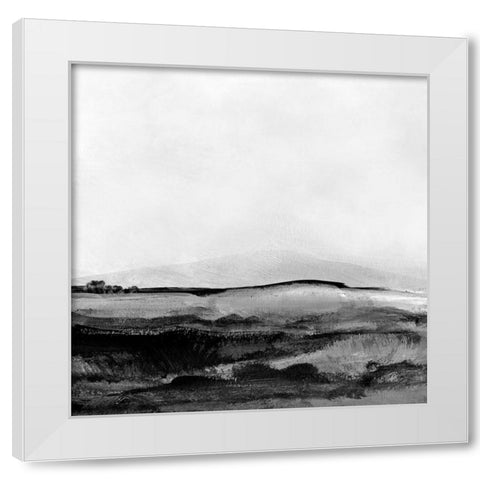 Mono Landscape No1 White Modern Wood Framed Art Print by Hobday, Dan