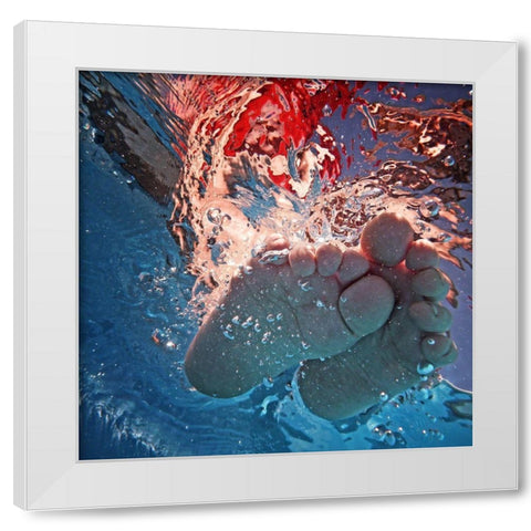 Splash ! White Modern Wood Framed Art Print by Frick, Christine