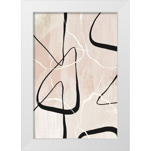 White Lines 1 White Modern Wood Framed Art Print by Ann Moss, Sally