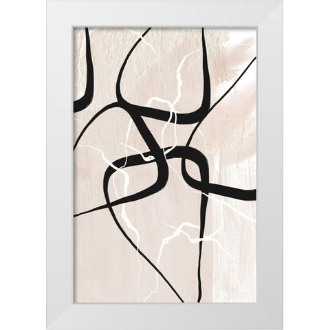 White Lines 2 White Modern Wood Framed Art Print by Ann Moss, Sally