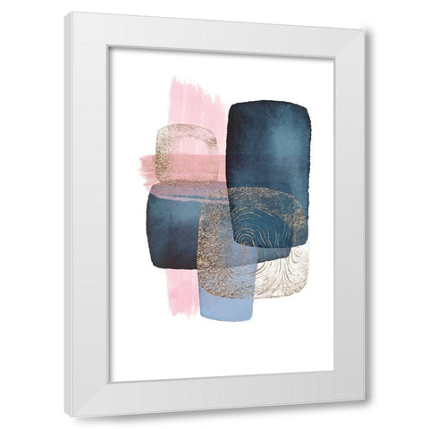 Monday blues-1 White Modern Wood Framed Art Print by Ann Moss, Sally
