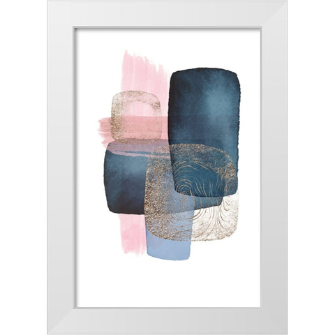 Monday blues-1 White Modern Wood Framed Art Print by Ann Moss, Sally