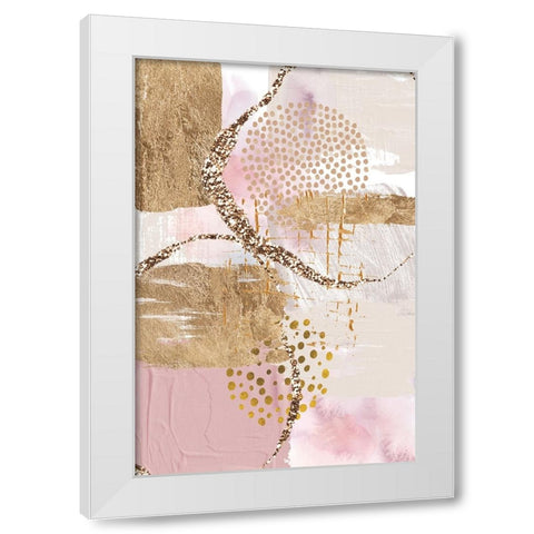 Golden Sunrise White Modern Wood Framed Art Print by Ann Moss, Sally