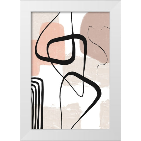 Smooth Shapes 1 White Modern Wood Framed Art Print by Ann Moss, Sally