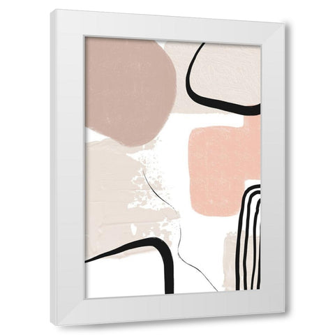 Smooth Shape 2 White Modern Wood Framed Art Print by Ann Moss, Sally