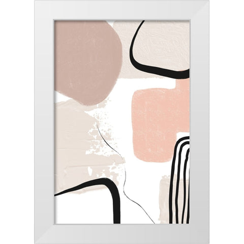 Smooth Shape 2 White Modern Wood Framed Art Print by Ann Moss, Sally