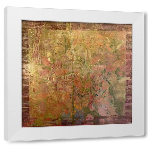 Still life with green leaves White Modern Wood Framed Art Print by Loebelsohn, Alise