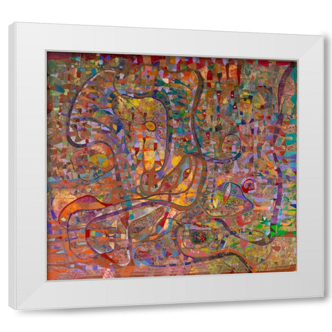 Dystopia White Modern Wood Framed Art Print by Loebelsohn, Alise
