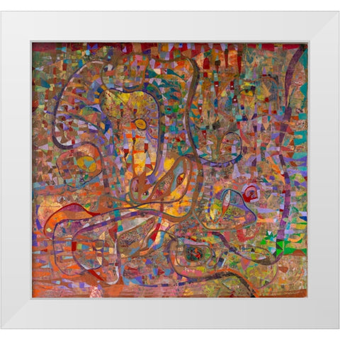Dystopia White Modern Wood Framed Art Print by Loebelsohn, Alise