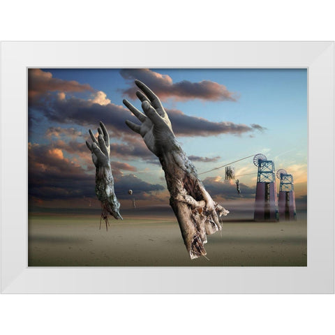 Untitled White Modern Wood Framed Art Print by Penchev, Radoslav