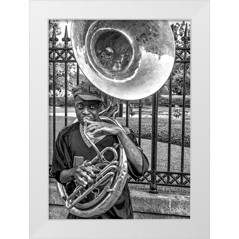 They Say ItS The Sousaphone Players You Have To Look Out For... White Modern Wood Framed Art Print by Cypel, Kirk