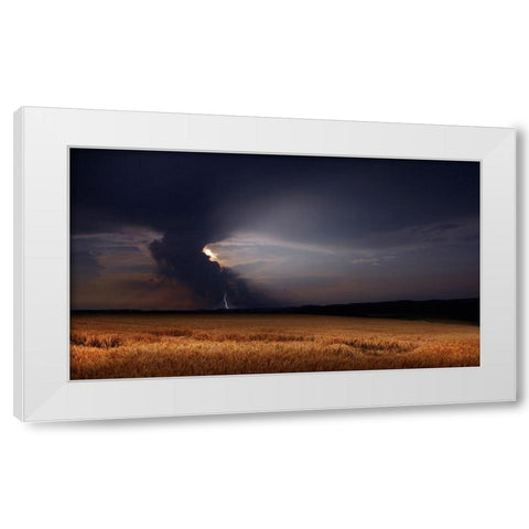 Enztal White Modern Wood Framed Art Print by Schumacher, Nicolas