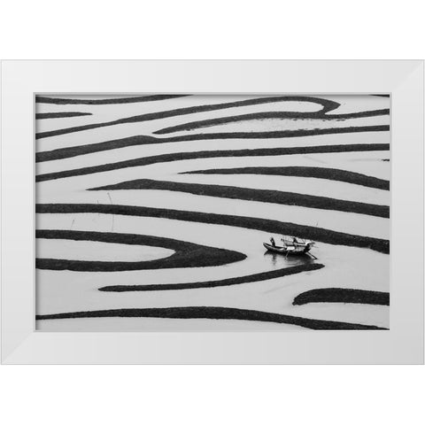 The Beauty Of Simple Life White Modern Wood Framed Art Print by Youdutian