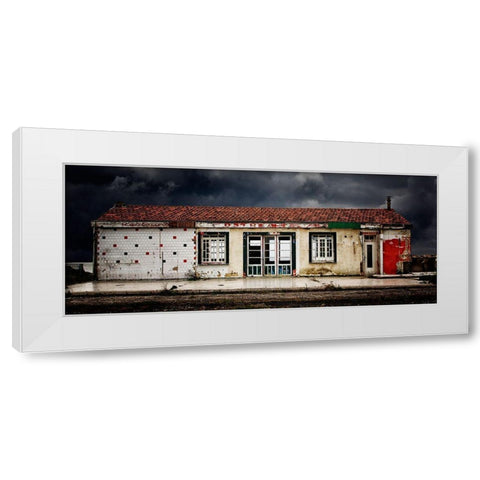 Restaurant In Decline White Modern Wood Framed Art Print by Mattheyses, Eric