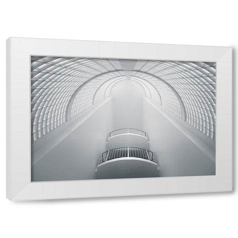 White White Modern Wood Framed Art Print by T, Nico