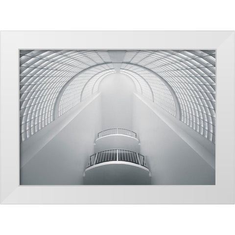 White White Modern Wood Framed Art Print by T, Nico