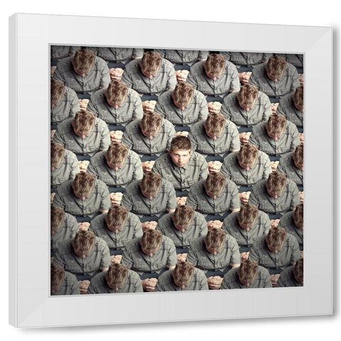 I Will Not Conform! White Modern Wood Framed Art Print by Bowen, Baden
