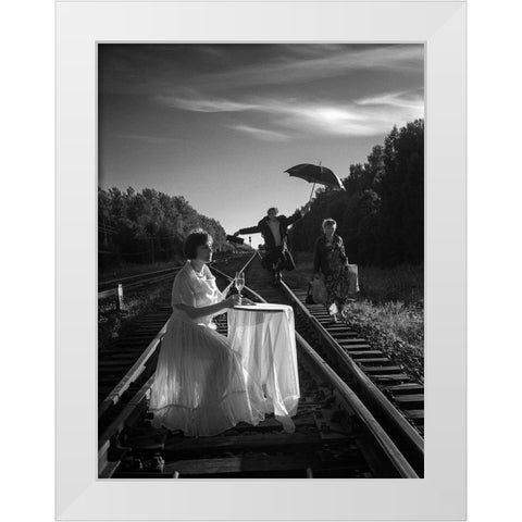 This Crazy World - Ii White Modern Wood Framed Art Print by Dansiga