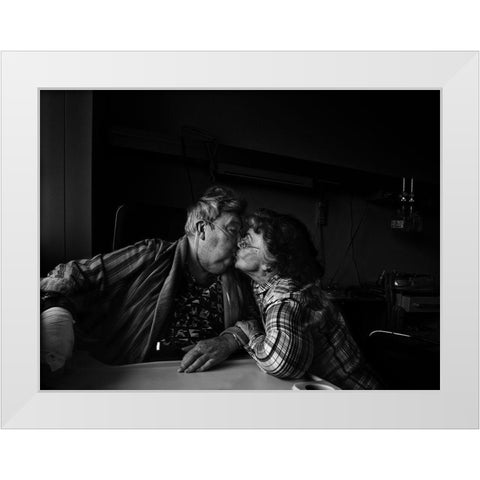 Love White Modern Wood Framed Art Print by Eisele, Stefan