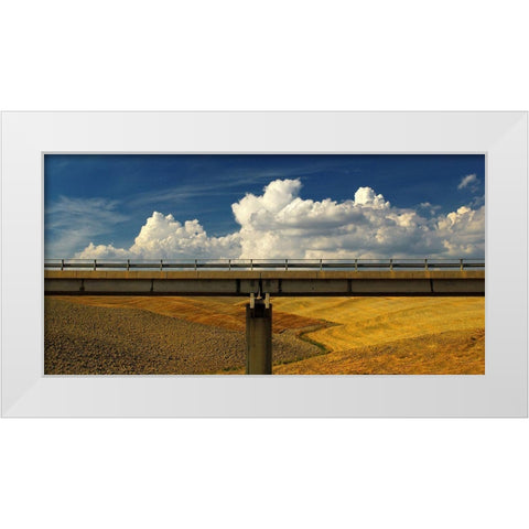 Between Earth A Sky White Modern Wood Framed Art Print by Martini, Francesco