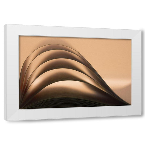 Wave White Modern Wood Framed Art Print by Ghesquiere, Hilde