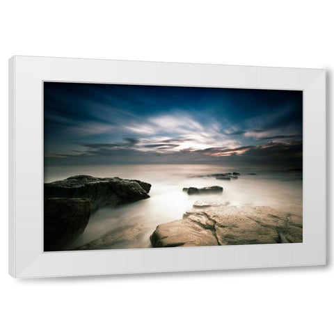 Morning Breaks White Modern Wood Framed Art Print by Brackstone, Mel